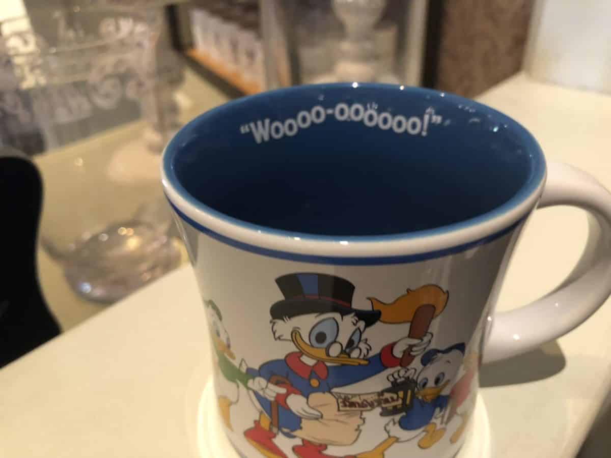 The inside of the "Ducktales"-themed Disney Afternoon mug, found at the Disneyland Resort