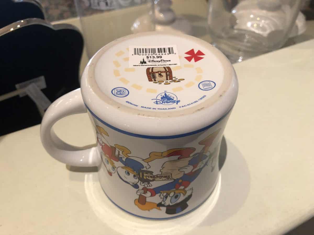 The bottom design on the "Ducktales" Disney Afternoon Mug, found at the Disneyland Resort