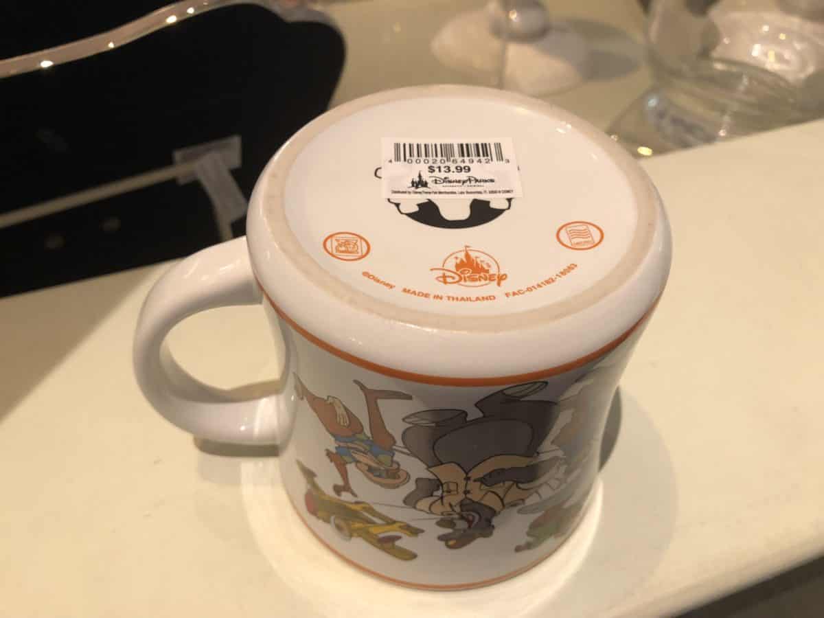 The detail on the bottom of the "TaleSpin" Disney Afternoon mug, found at Disneyland