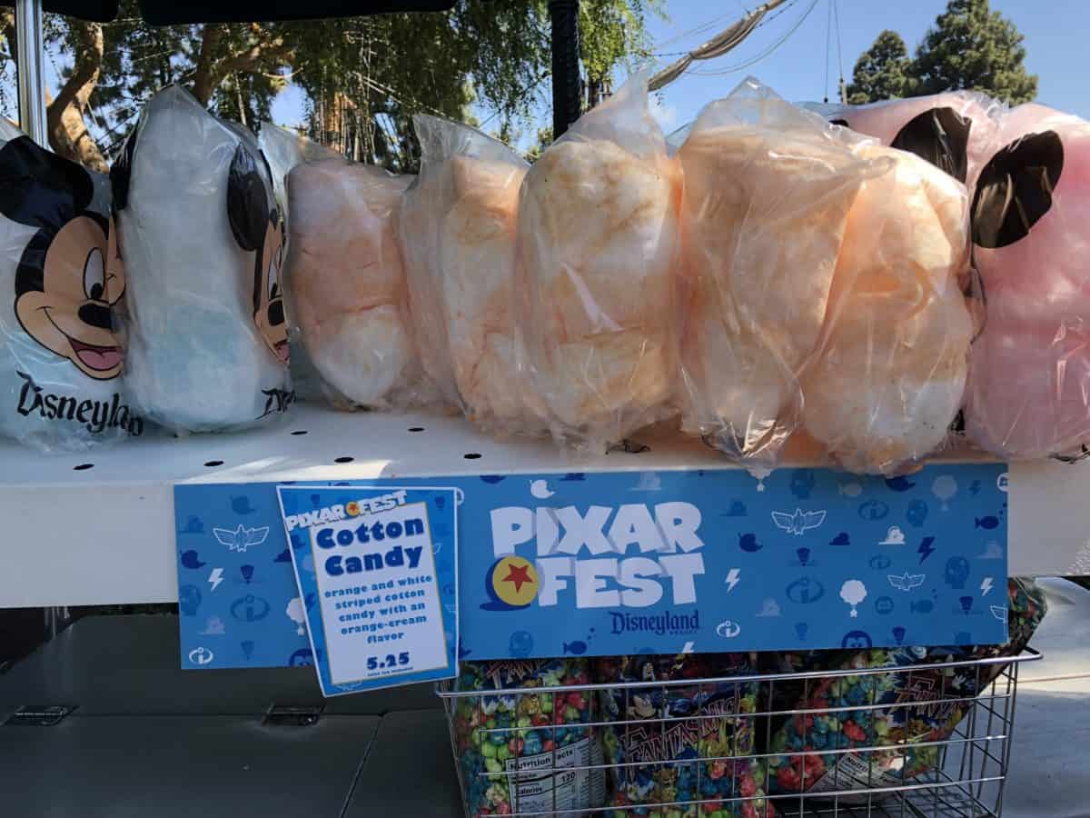 The Orange-Cream Cotton Candy, created for PIXAR Fest, is sold at the Disneyland Resort as of May 4. 2018