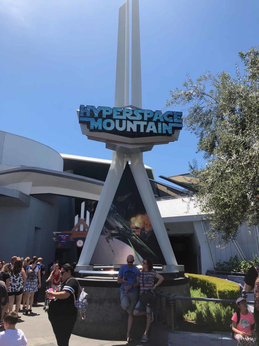 In honor of May the Fourth, also known as Star Wars Day, Space Mountain relaunched as Hyperspace Mountain at Disneyland