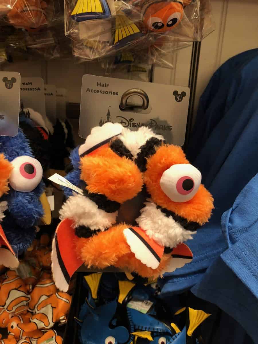 PIXAR scrunchy of Nemo sold at Knick's Knacks in Disney California Adventure, as seen on May 7, 2018