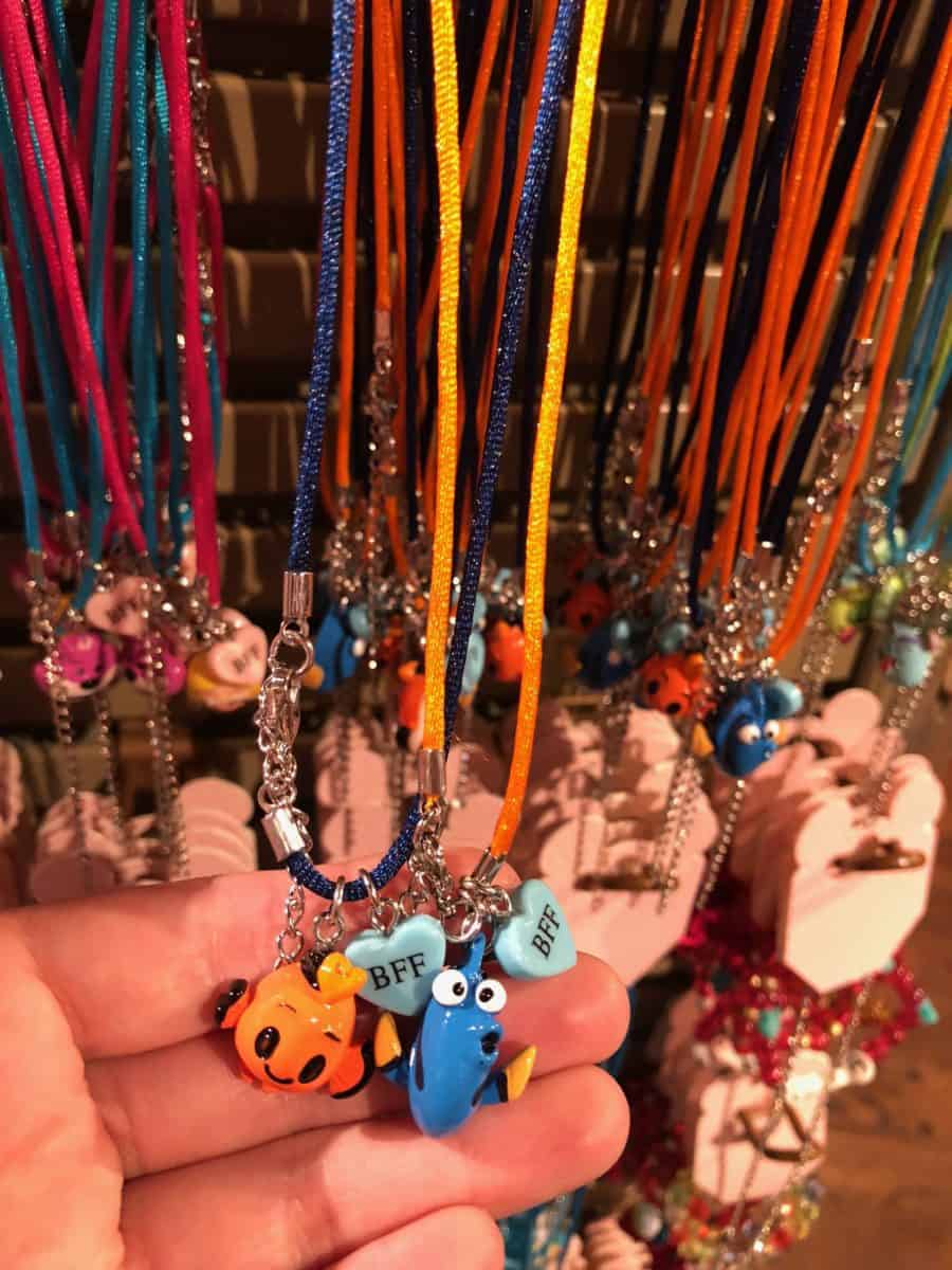 Disney Emoji Best Friend necklace set themed to 'Finding Nemo,' as seen on May 10, 2018