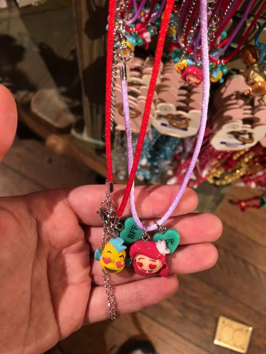 Disney Emoji Best Friend necklace set themed to 'The Little Mermaid,' as seen on May 10, 2018