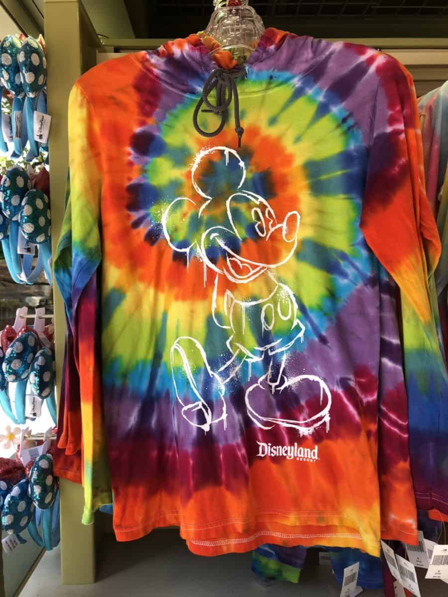 A Mickey tie-dye hoodie sold at Disneyland Resort, as seen on May 10, 2018