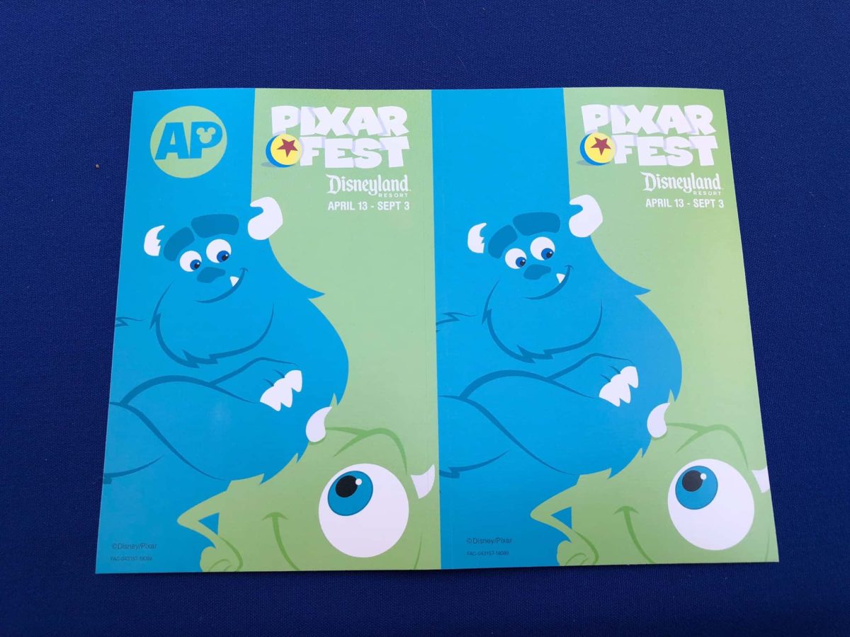 The "Monsters, Inc." decals given to Disneyland Annual Passholders, as seen on May 10, 2018