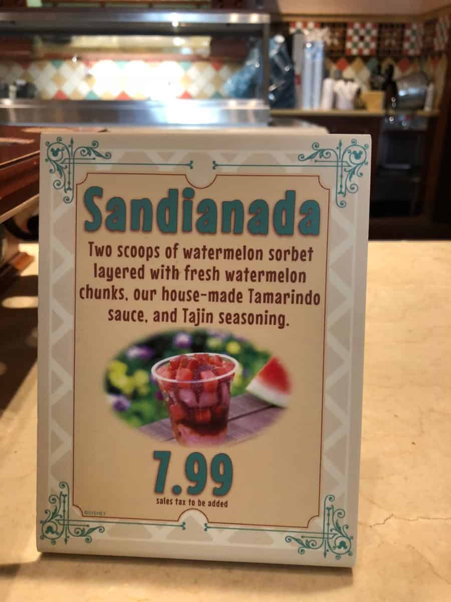 The Sandianada is now available at Clarabelle's Hand Scooped Ice Cream in Disney California Adventure (photo taken May 15, 2018)