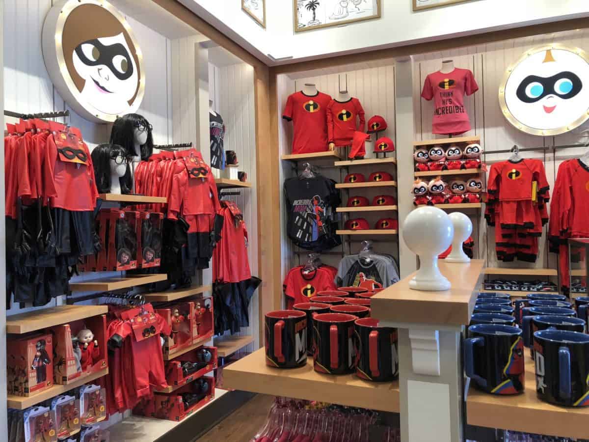 The new "Incredibles" area in Knick's Knacks at Disney California Adventure (photo taken May 15, 2018)