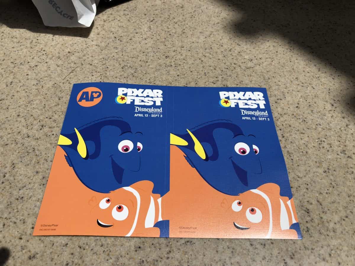 A new Annual Passholder decal is being distributed for PIXAR Fest, this one inspired by "Finding Nemo" (photo taken May 15, 2018)