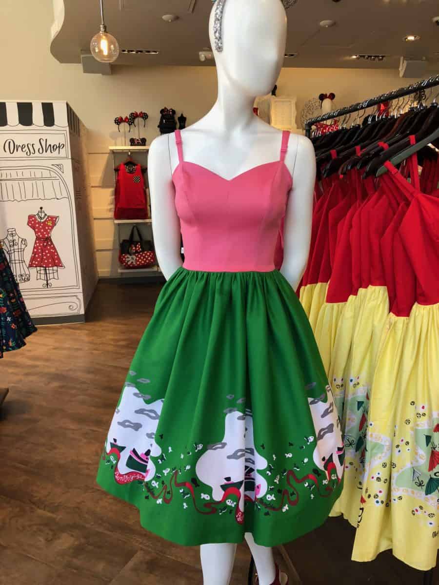 One of the new dresses at the Disney Dress shop featuring art from Mary Blair (photo taken May 16, 2018)