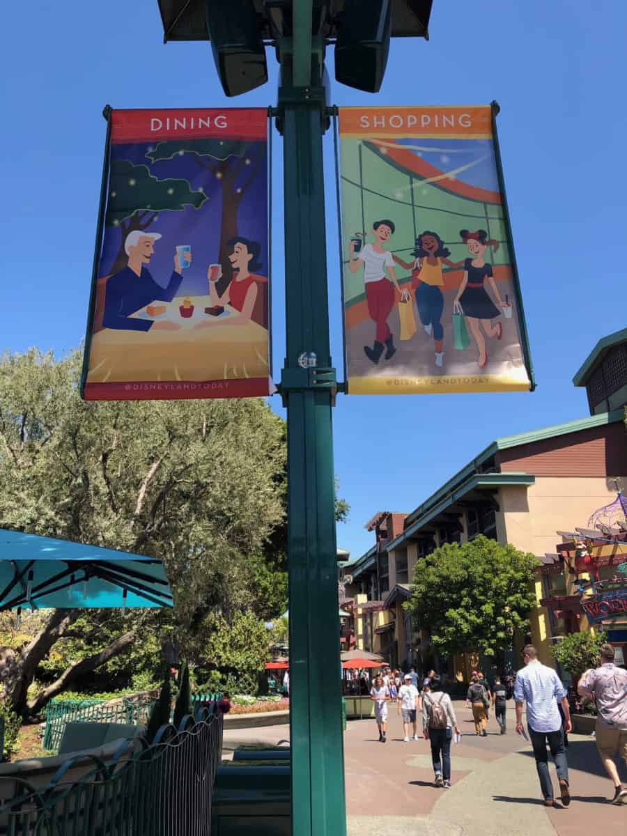New banner designs spotted in Disneyland's Downtown Disney District (photo taken May 16, 2018) 