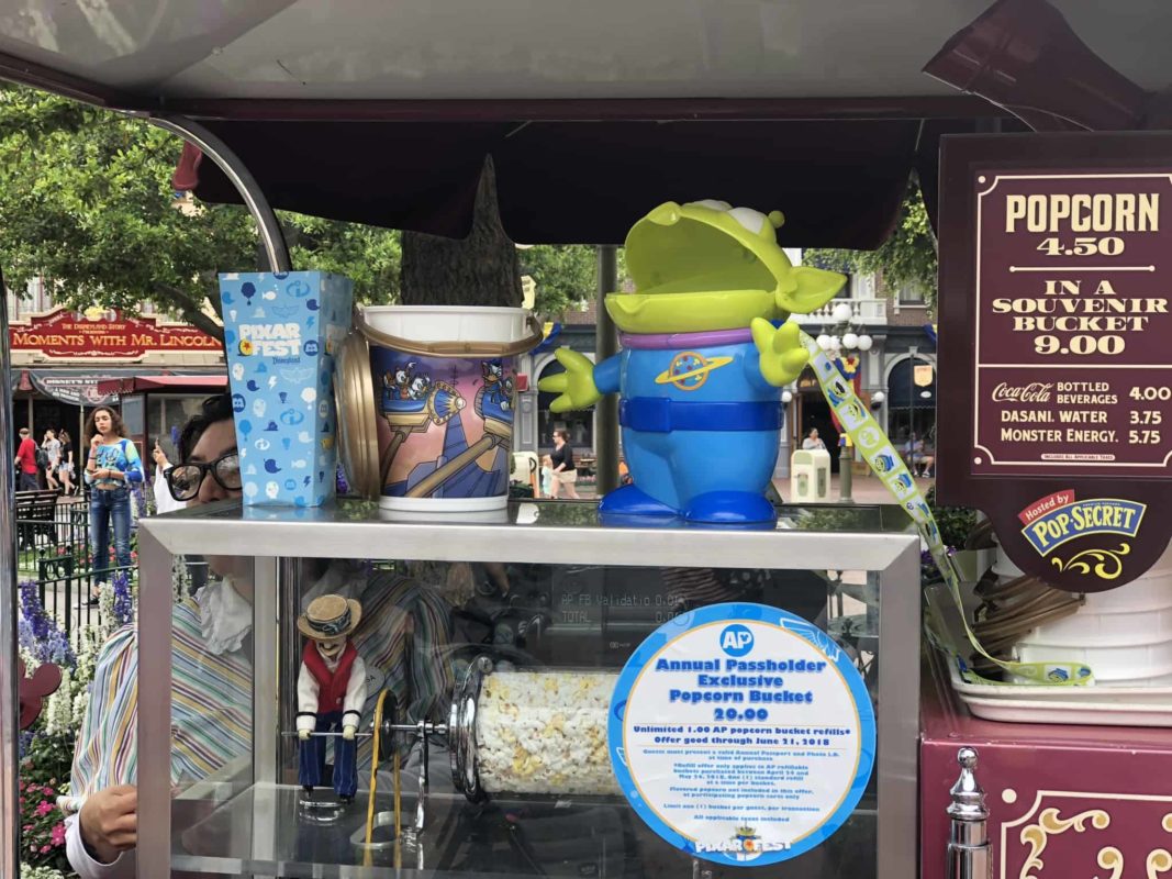 The Alien Annual Passholder popcorn bucket was restocked at Disneyland (photo taken on May 18, 2018)