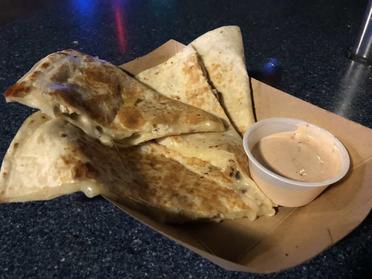 The Lunar Space-adilla from the Late Nite Menu at the Galactic Grill in Disneyland's Tomorrowland