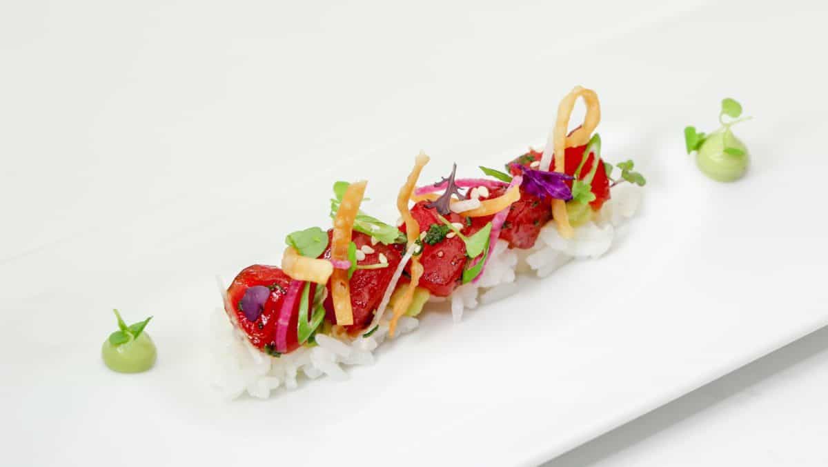 Tuna poke dish to be offered at 2018 Food & Wine Classic. 