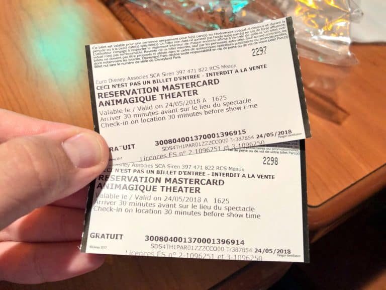 MasterCard seating Disneyland Paris Mickey and the Magician