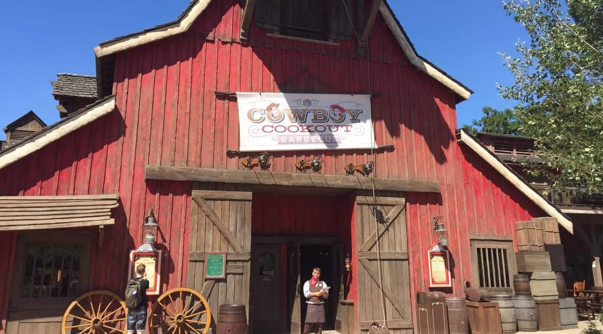 Cowboy Cookout Barbecue outside, Disneyland Paris 2018.