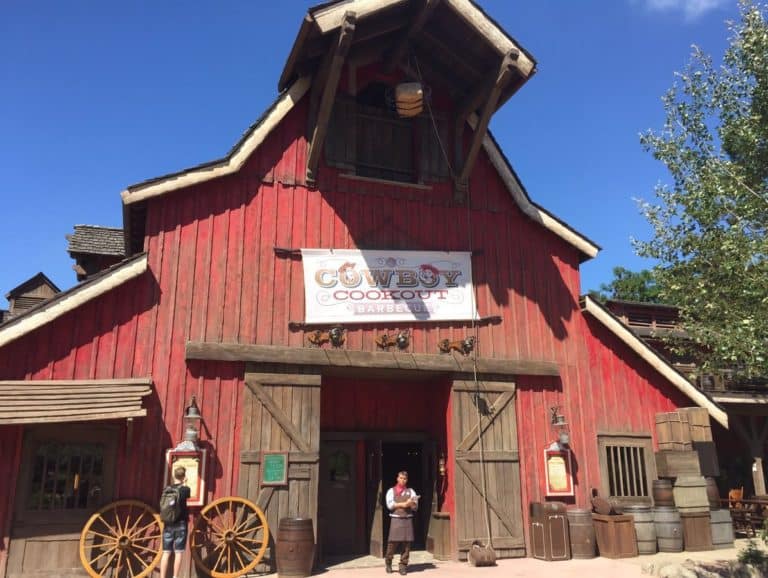 Cowboy Cookout Barbecue outside, Disneyland Paris 2018.