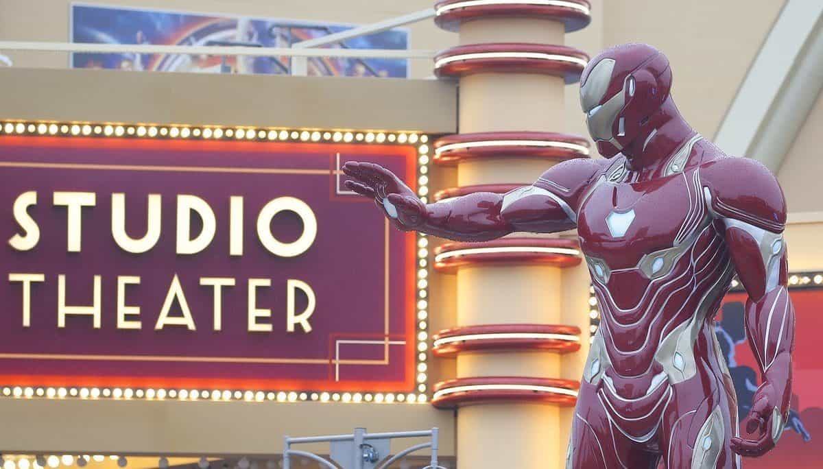 Iron Man Statue in Production Courtyard at Walt Disney Studios at Disneyland Paris, for the Marvel Summer of Super Heroes 2018.