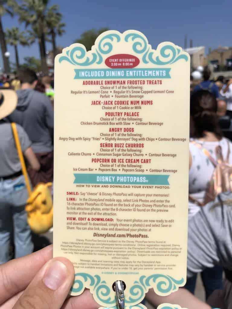 Pixar Pier Premiere event credential back