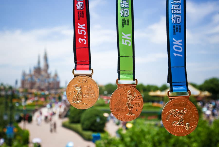 Shanghai RunDisney medals