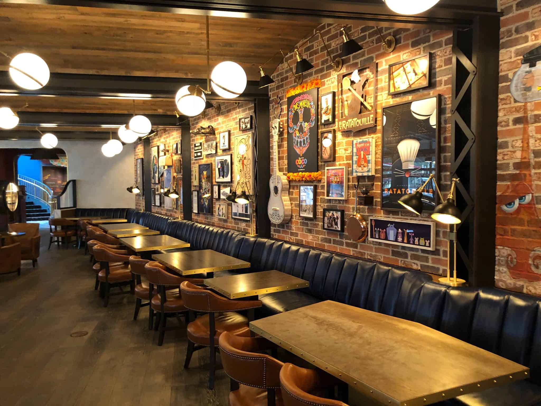 Lamplight Lounge artwork wall