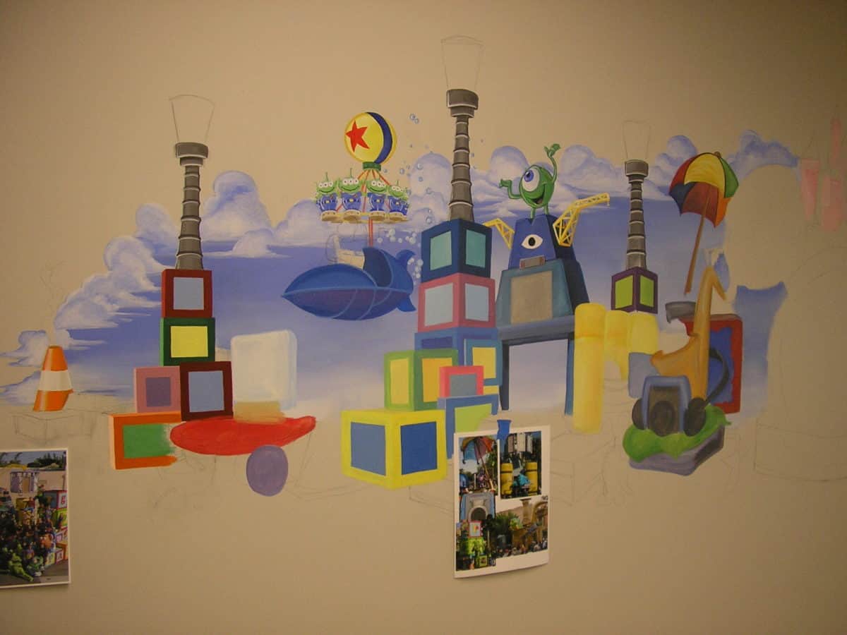 Disneyland Parade Timeline Mural: Disneyland Resort 50th Anniversary