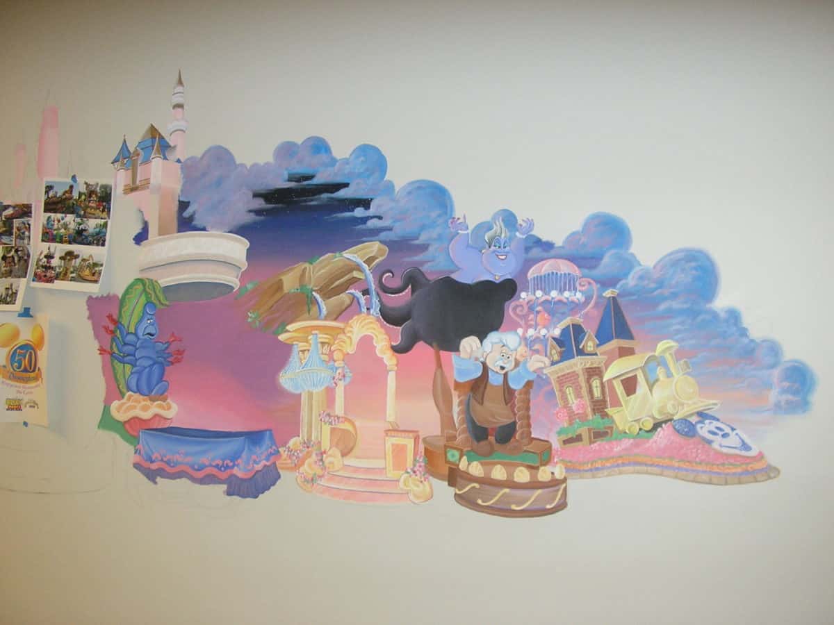 Disneyland Parade Timeline Mural: Disneyland Resort 50th Anniversary