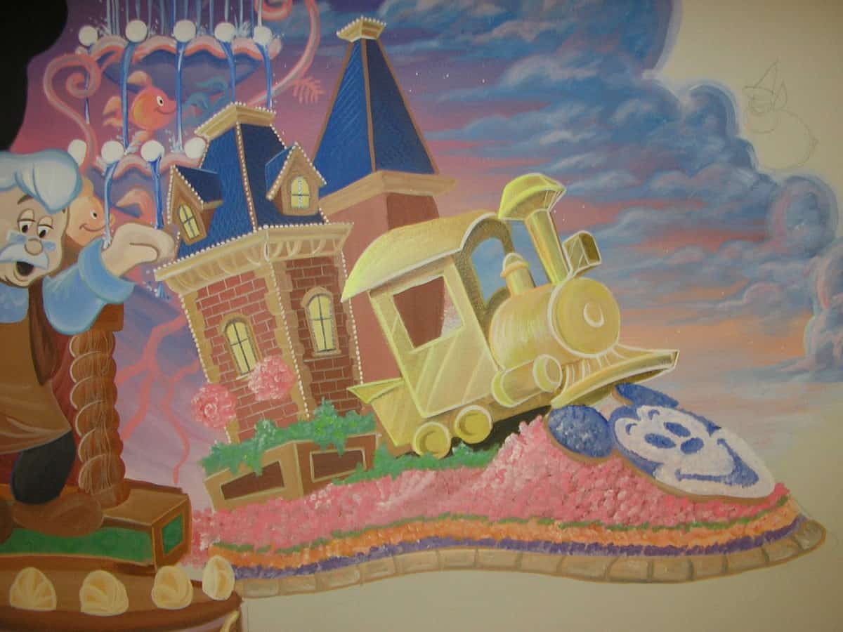 Disneyland Parade Timeline Mural: Disneyland Resort 50th Anniversary