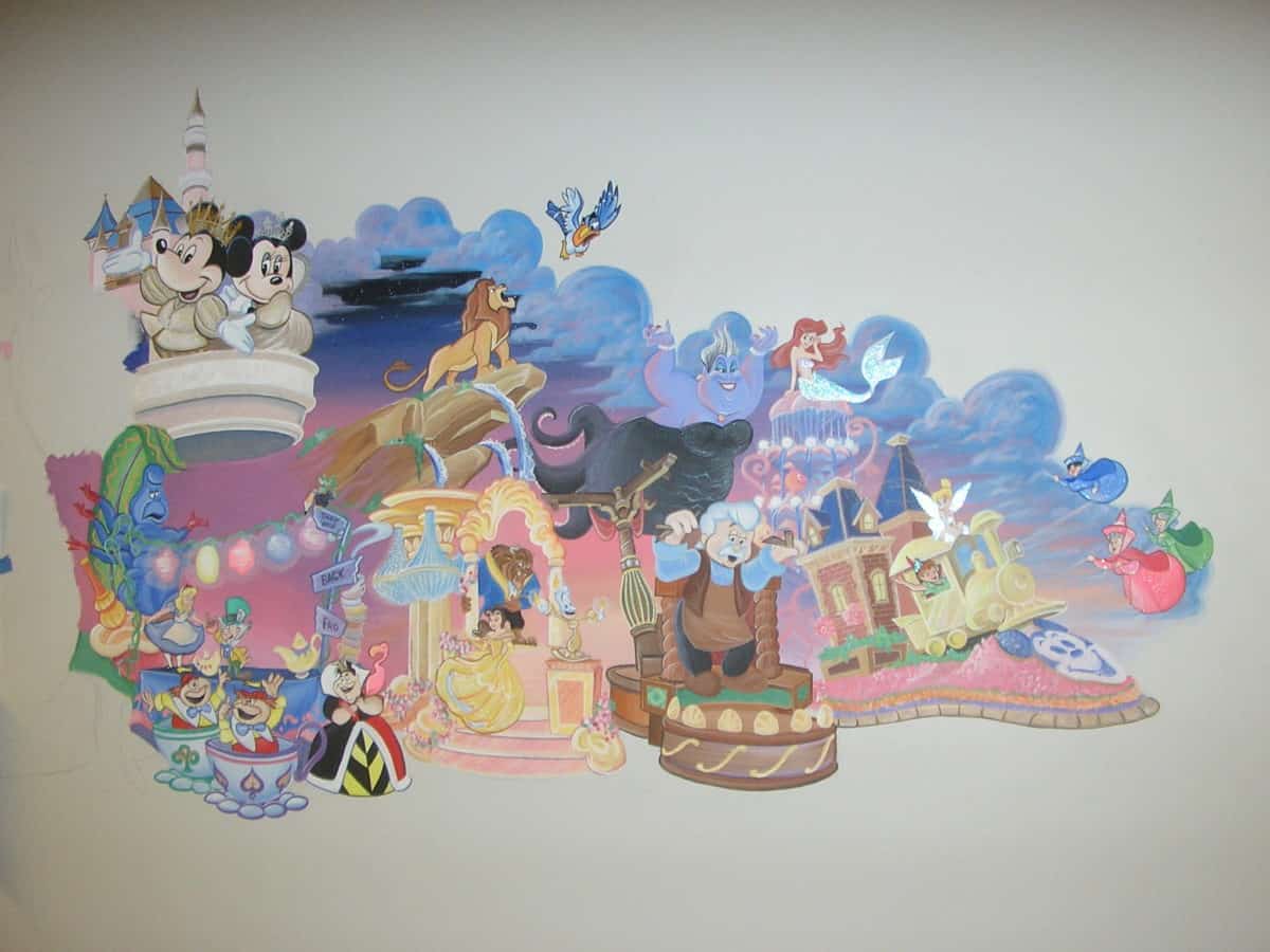 Disneyland Parade Timeline Mural: Disneyland Resort 50th Anniversary