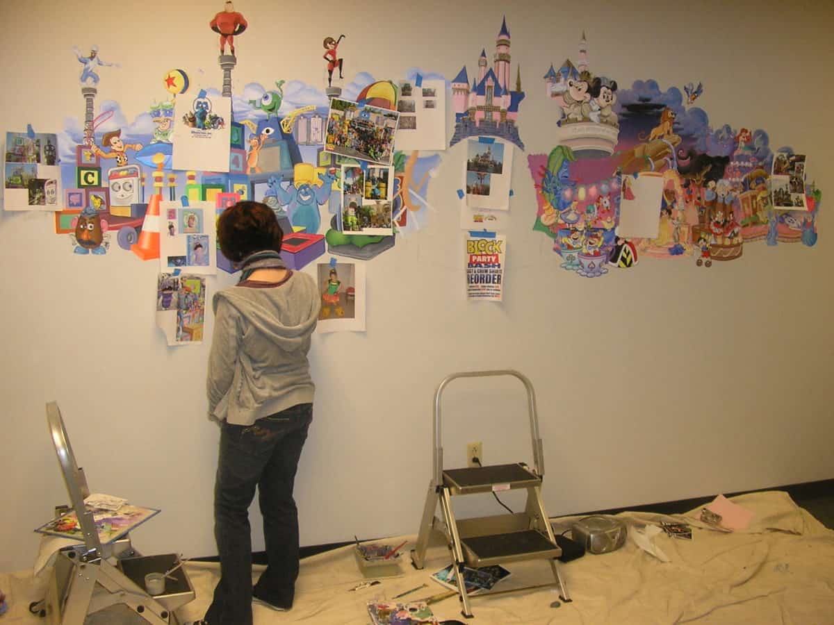 Disneyland Parade Timeline Mural: Disneyland Resort 50th Anniversary