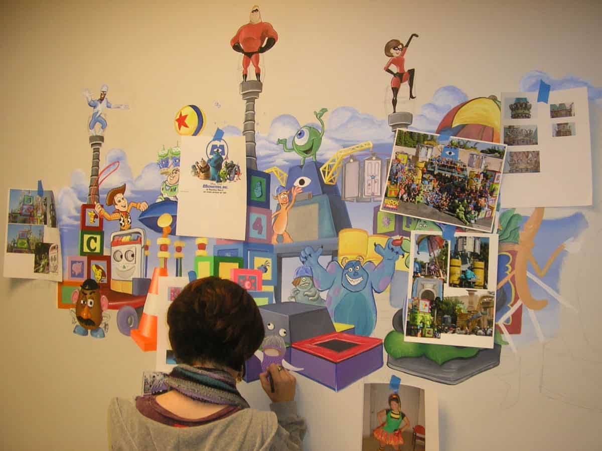 Disneyland Parade Timeline Mural: Disneyland Resort 50th Anniversary