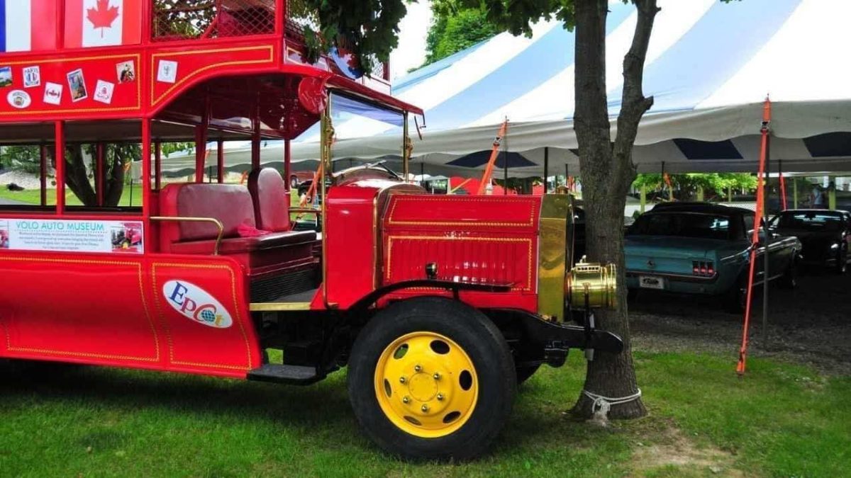 A retired Epcot double-decker bus was crashed into a tree by two kids.