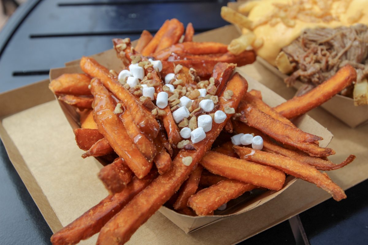 Epcot Food and Wine 2018 Refreshment Port Sweet Potato Poutine