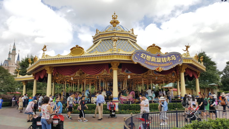 Fantasia Carousel at Gardens of Imagination, Shanghai Disneyland, Summer 2018.