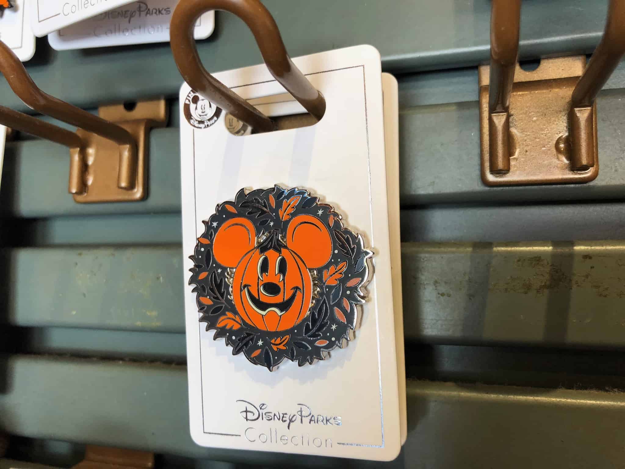 Mickey Mouse Jack-O-Lantern Wreath Halloween 2018 Open Edition Pin, $9.99