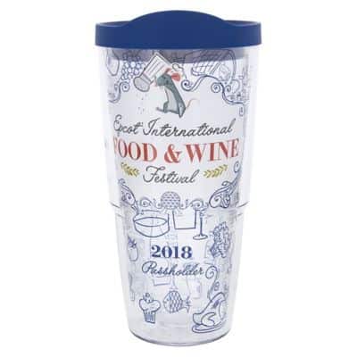 Epcot International Food and Wine Festival 2018 Annual Passholder Tervis Tumbler featuring Remy from Ratatouille 