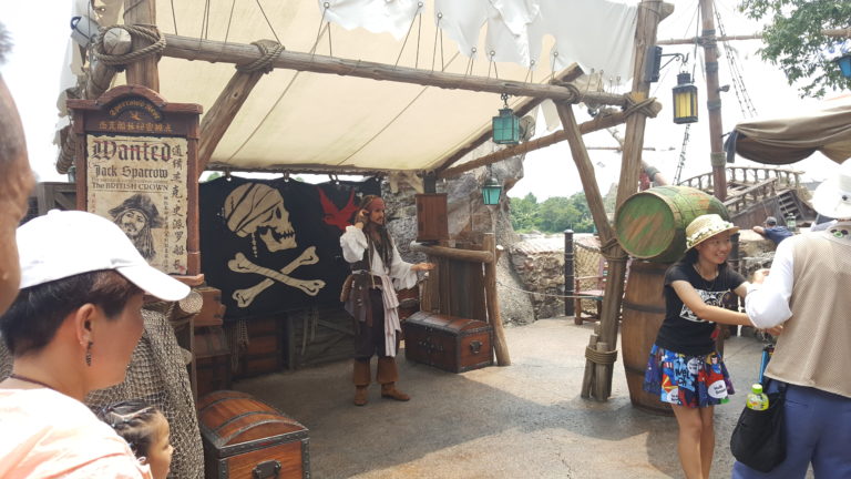 Jack Sparrow at Treasure Cove in Shanghai Disneyland
