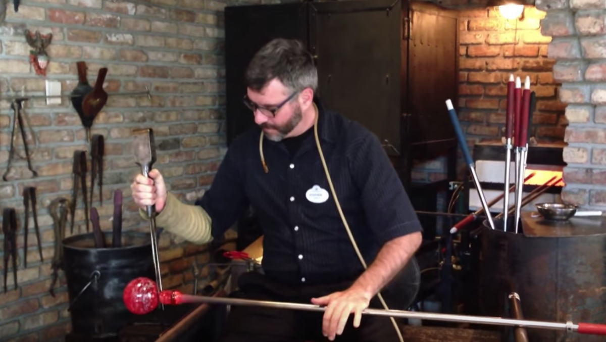 Magic Kingdom Glass Blower, Main Street, USA