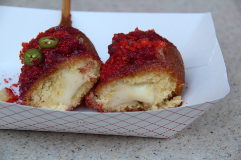 Spicy Pepper Jack Dog Corn Dog Castle California Adventure