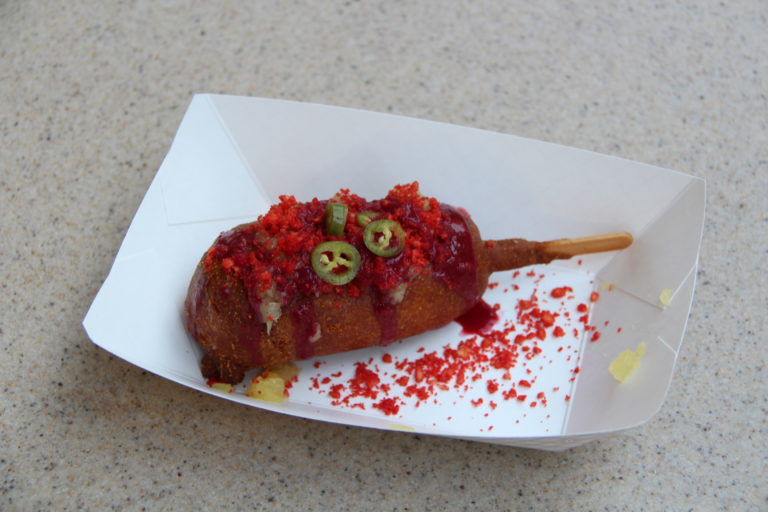 Spicy Pepper Jack Dog Corn Dog Castle California Adventure