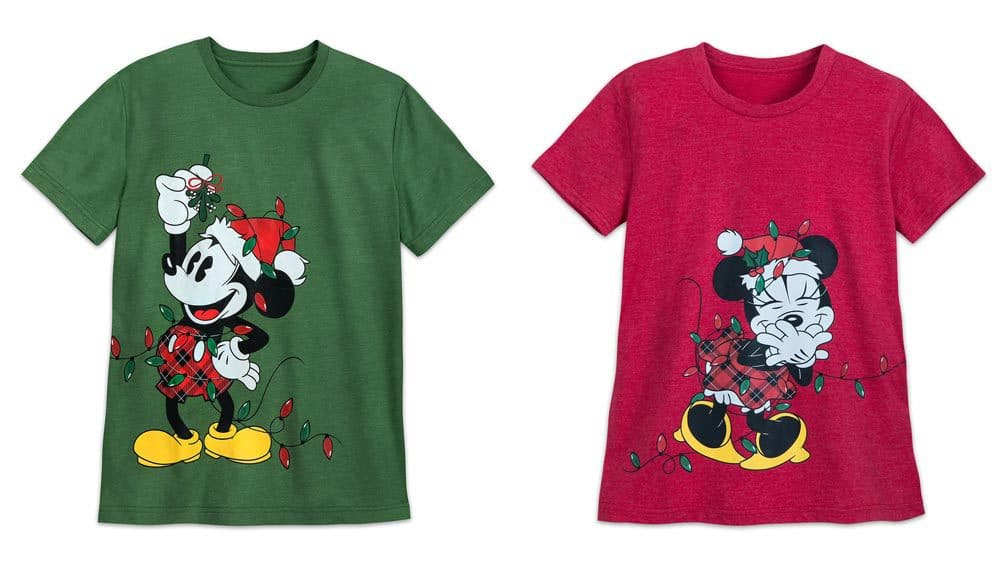 Santa Mickey Mouse Holiday Lights T-Shirt
