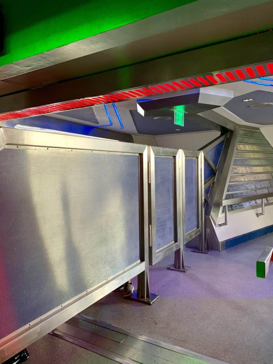 Disneyland Space Mountain Entrance Queue Fast Pass and Standby Wall Partition 