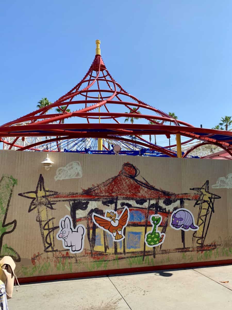 Disney California Adventure Jessie's Critter Carousel Pixar Pier Construction Update