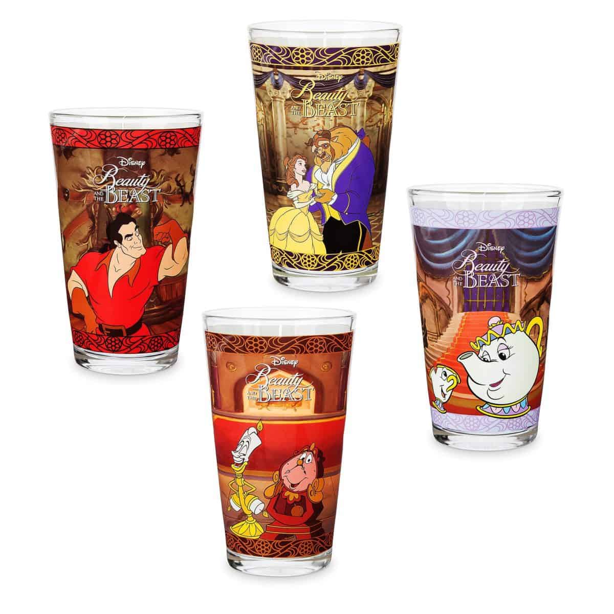 Photo of Beauty and the Beast Drinking Glasses from Oh My Disney '90s Flashback Collection