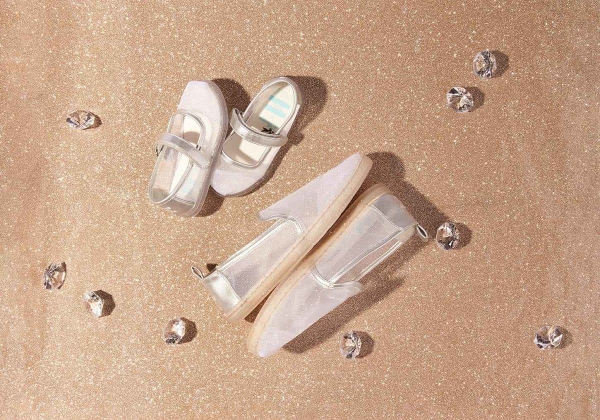 Photo of Cinderella Glitter Mesh shoes from Disney x Toms Holiday Collection