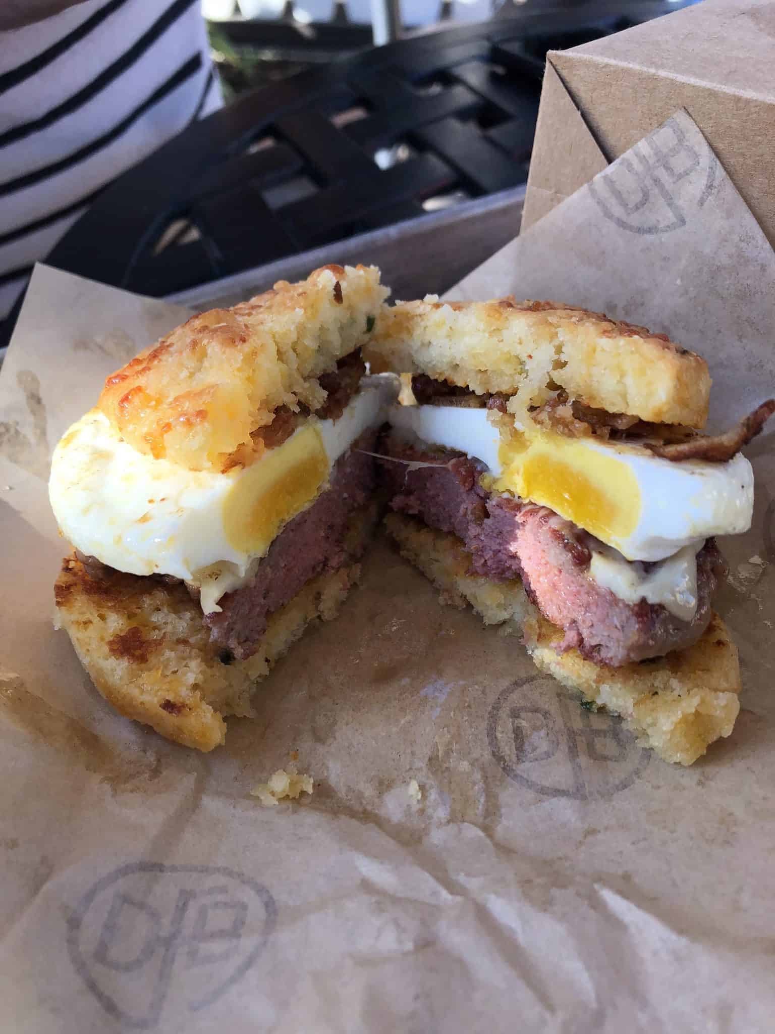 Disney Springs El Diablo Breakfast Burger D-Luxe Burger