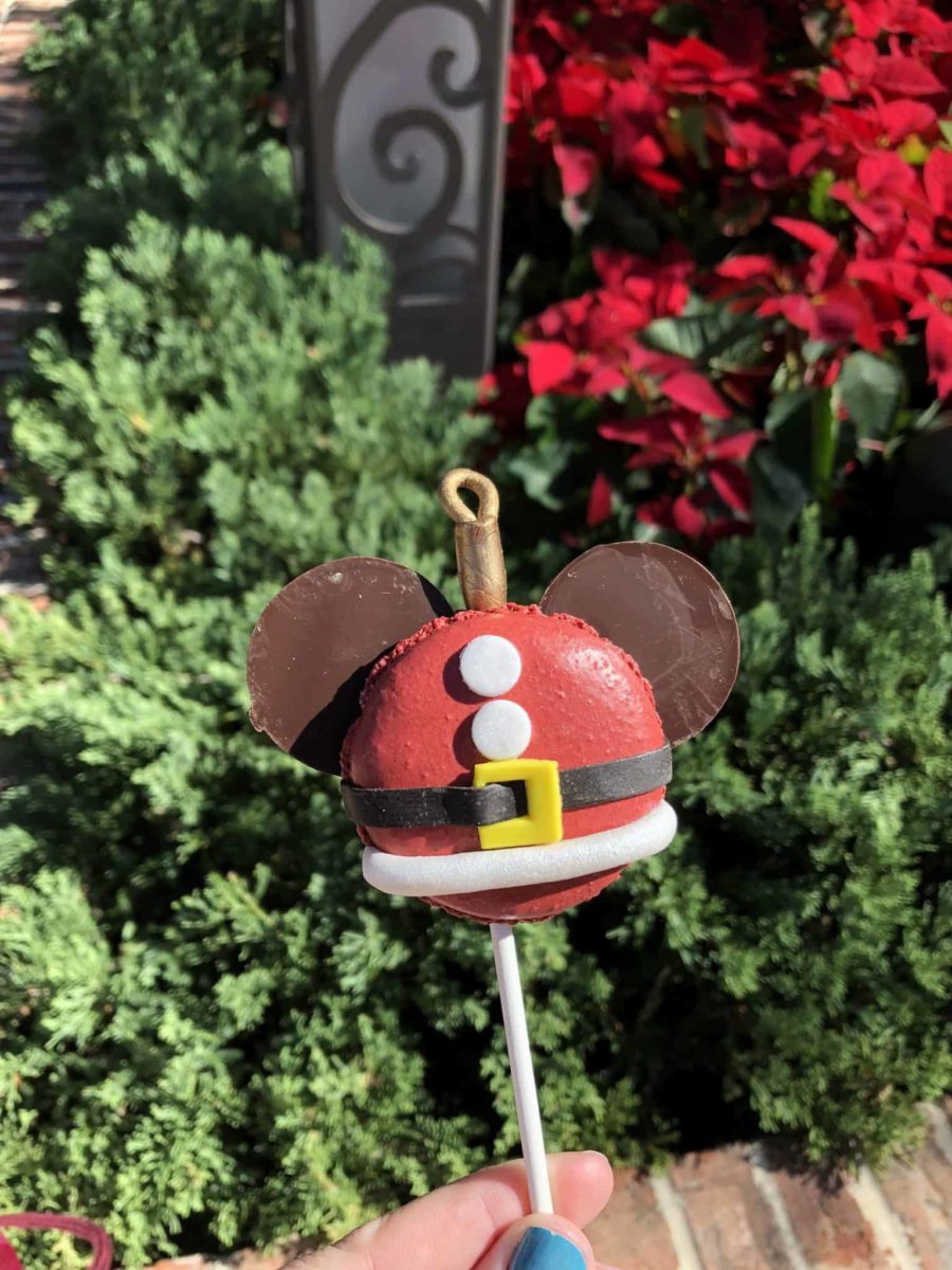 Disney Springs Amorette’s Patisserie Santa Mickey Macaron