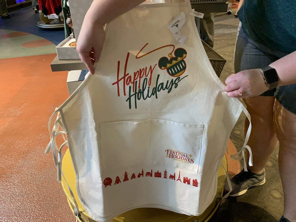  Epcot Festival of the Holidays 2018 Merchandise Happy Holidays Apron $26.99