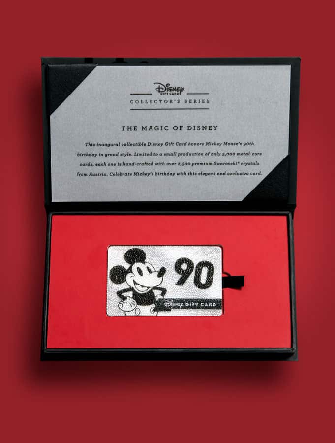 mickey's 90th gift card