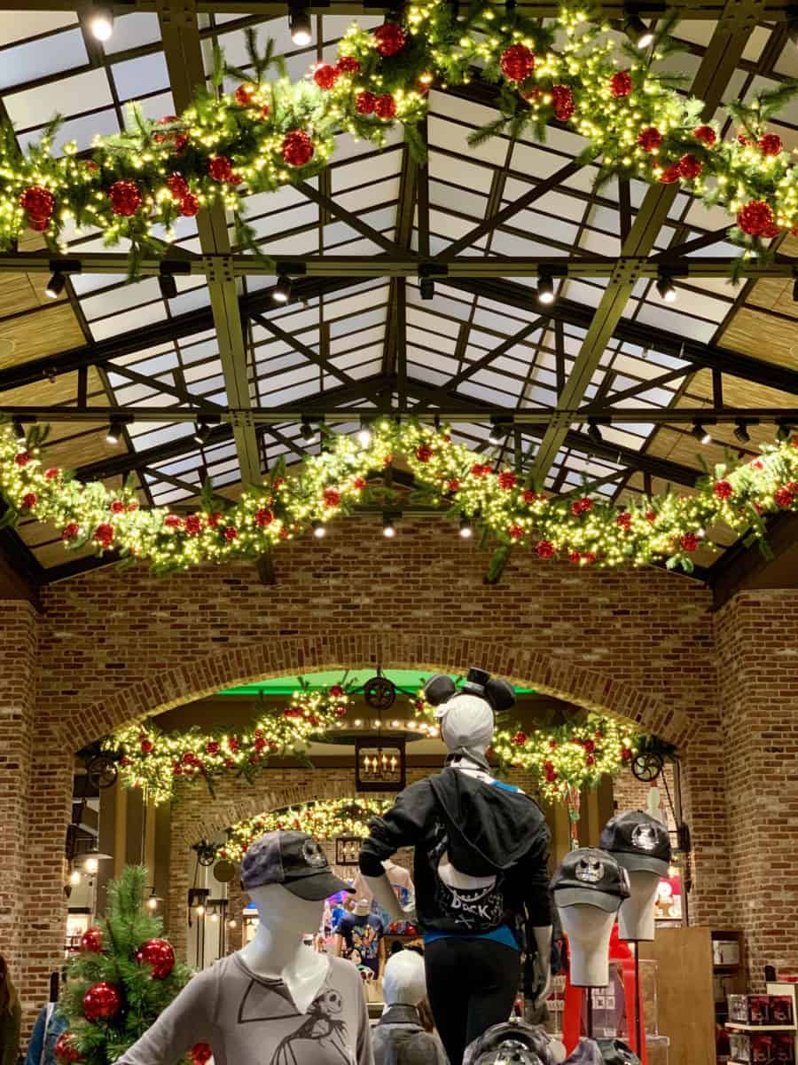Disneyland Downtown Disney World of Disney Christmas Garland